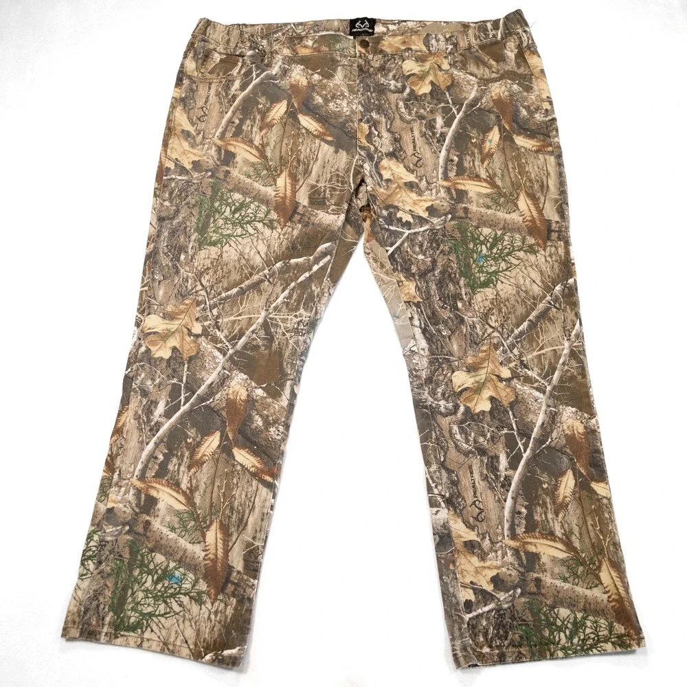 REALTREE Men's XXL‎ Camouflage Straight Leg Outdoor Hunting Pants *STAINED*